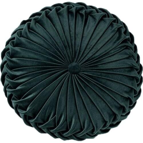 European Style Round Solid Chair Cushion Seat Pad Home Decor Sofa Pillow Bed Pillow for Traveling Home Velvet Fabric Memory Foam