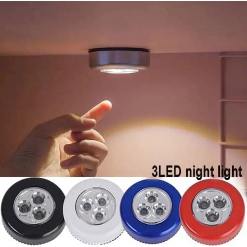 3-Led Light Closet Cabinet Lamp AAA Battery Powered Wardrobe Kitchen Bedroom Wardrobe Night Light