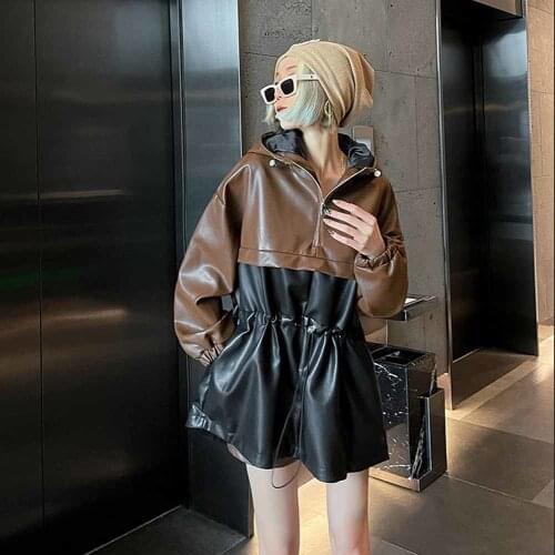 Женские модные кожаные куртки LWAIXS China At AliExpress