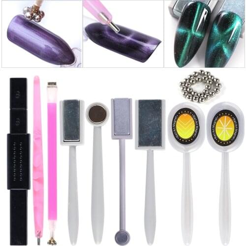 Nail Art Magnet Stick 5D Magic Cat Eye Strong Magnetic Board For Gel Polish Painting Stripes Line Drawing Effect Pen Tool TR1612