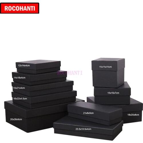 50X Custom LOGO Drawer Style Matte Black Gift Box Paper Packaging Boxes For Clothing Socks Underwear Cosmetic Jewelry Use etc