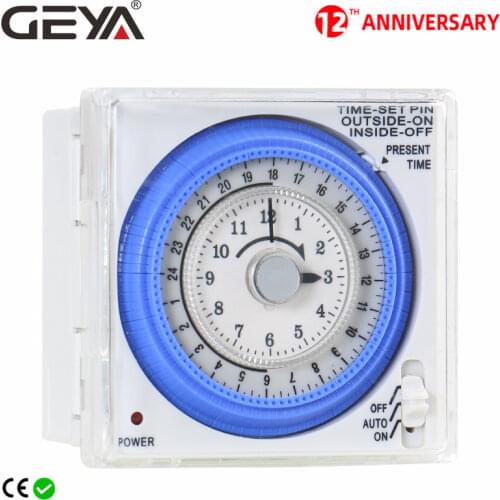 Free Shipping GEYA TB37 Mechanical Din Switch Timer 110V OR 220V 15 Minute Adjustable Timer Manual or Automatic Control