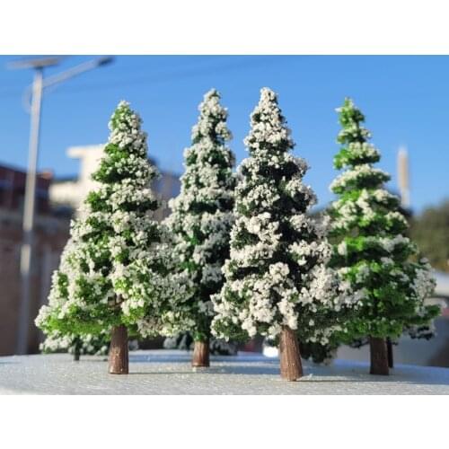 1:87 Scale Cedar Model Pine Trees Cedar Landscape Miniature Train Railway Layout Dioramas Diy Window Christmas Day Decoration