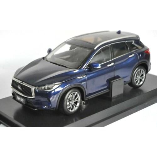 1:18 Diecast Model for Nissan Infiniti QX50 2018 Blue SUV Alloy Toy Car Miniature Collection Gifts Hot Selling QX EX25