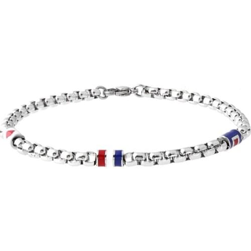 Runda Men Jewelry Steel Beads Bracelet Signal Flag Summer Collection