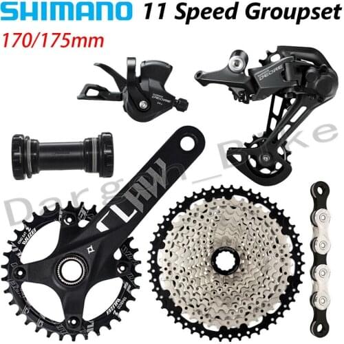 2021 SHIMANO DEORE M5100 1x11 Speed MTB Groupset 170MM/175X 11-50/52T Prowheel Crankset Sunshine Cassette KMC Chain Group Kits