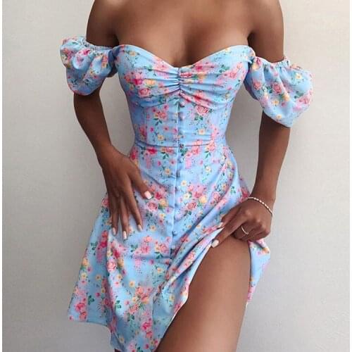 Голубые летние платья Oyao China At AliExpress