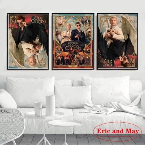 Good Omens Neil Gaiman Tv Series Show Poster And Print Vintage Decor Picture Canvas Painting Room Decoration Aesthetic Quadro