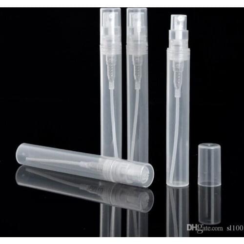 4ML Atomizer Empty Matte Plastic bottle Spray Refillable Fragrance Perfume Scent Sample Bottle Clean Cloth for Travel Party Make