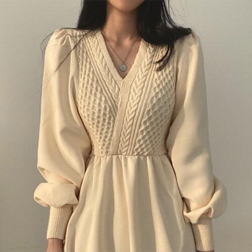 QIAOXICUN Fashionable Knitted Dresses