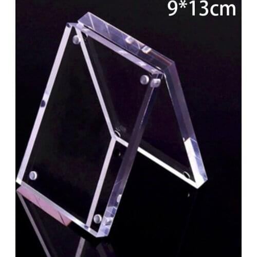 New Magnetic Transparent Acrylic Picture Photo Frame Poster Display Stand Holder