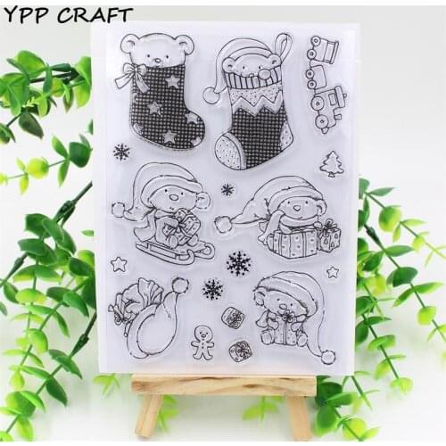 YPP CRAFT Christmas Gift Transparent Clear Silicone Stamp/Seal for DIY scrapbooking/photo album Decorative clear stamp sheet 253
