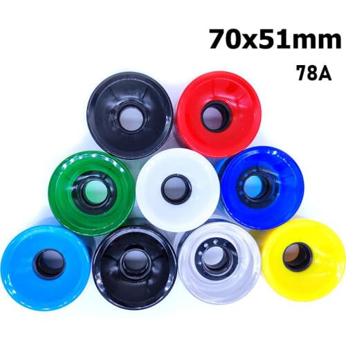 4pcs 70X51MM 78A Skateboard Wheel Long Board Electric Scooter Blank PU Wheels Cruiser Penny Board Large Soft Wheel Parts Supply