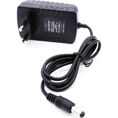 TECHNOMAX TM-2103 12 VOLT - 2 AMP PLASTIC CASE SOCKET TYPE ADAPTER 5.5*2.5 END