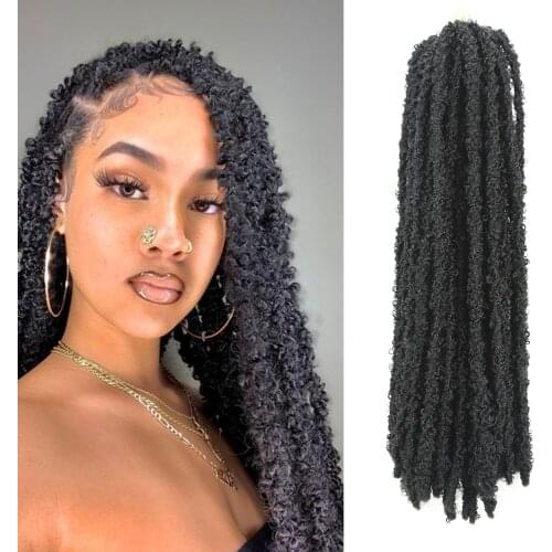 Natifah Crochet Locs Butterfly Locs Faux Curly Hair For Crochet Hair Dreadlocks Hair Extensions Pre stretched Fake Locs Braids