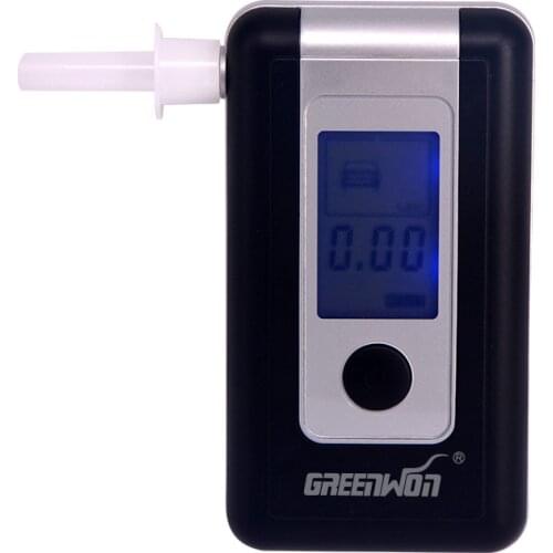High quality Professional reathalyzer GREENWON Digital LCD Screen Alcohol Breath Tester AT-6001F