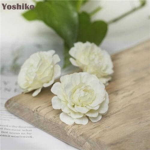 Yoshiko 20Pcs 5cm Silk Rose Artificial Flowers Head for Wedding Decoration Home Garden Furnishings DIY Gift Crafts Fake flower