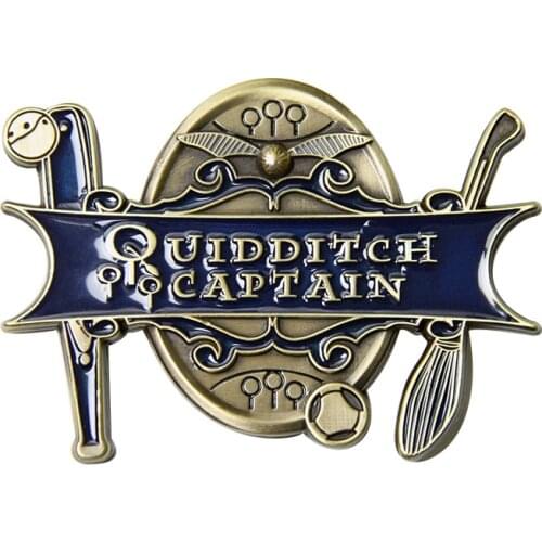 Quidditch Captain Hard Enamel Pins Wizarding World Metal Cartoon Brooch Backpack Collar Lapel Badges Fashion Jewelry Gifts