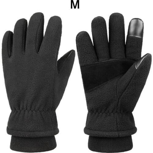 1 Pair Touch Screen Gloves Winter Warm Keeping Gloves Outdoor Sports Cycling Polar Fleece Windproof Skiing Gloves