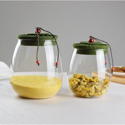 1PC Daily Storage Tank Storage Bottle Container Tea Snack Caddy Moisture-proof Glass Sealing Jar Kitchen Accessories JM 001