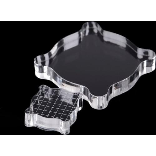 1PC Acrylic Transparent Stamp Blocks Set with Grid Clear Block Essential Stamping Tools DIY scrapbooking Decoration Tools
