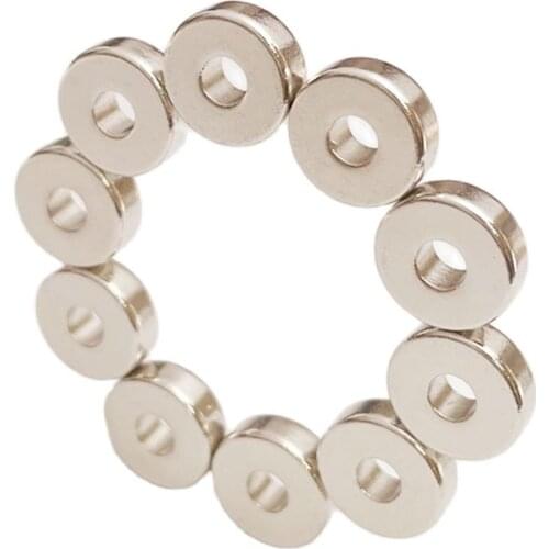 10pcs dia9.53-3.18x3.18mm magnet Super strong neodymium ring NdFeB Magnet Neodymium magnet D9.53x3.18mm with dia3.18mm hole