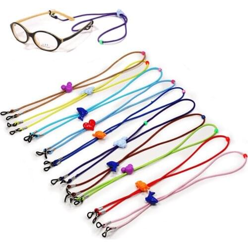 12pcs/lot Children Cartoon Adjustable Sunglasses Neck Cord Strap Elastic Band Rope Glasses String Lanyard Holder