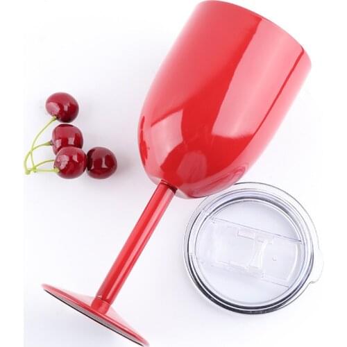 300ml Stainless Steel Goblet Wine Glass 304 Vacuum Insulation Cup outside Cup swig wine cups