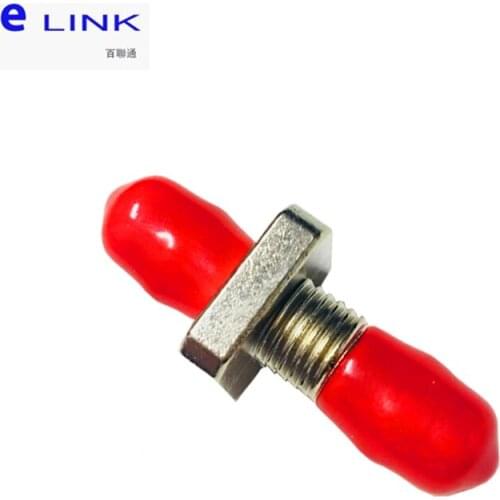 50pcs ST to ST fiber adapter Metal Square type singlemode Multimode APC UPC optical fibre coupler ceramic sleeve ELINK connector