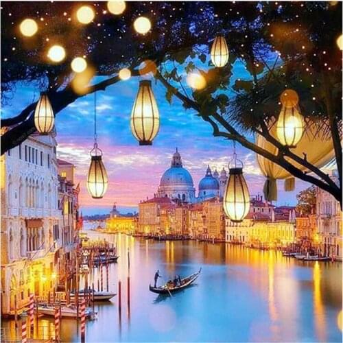 5D Diamond Painting Full Square Scenery Diamond Embroidery Round Drill Rhinestones Pictures Cross Stitch Home Decor Gift
