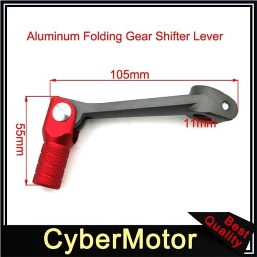 Aluminum 11mm Short Gear Shift Lever For 50cc 70cc 90cc 110cc Chinese SSR Thumpstar SDG DHZ Pit Dirt Trail Motor Bike