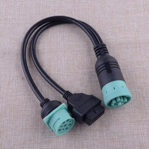 Car OBD2 Truck Y Splitter Cable Adapter Connector Fit for J1939 9 Pin Male to Female And 16Pin long Accessories