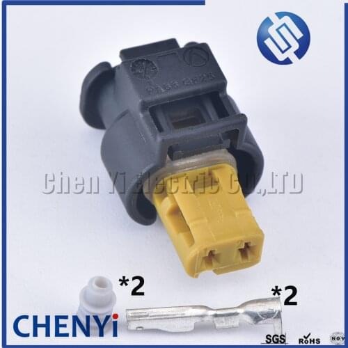 1set 2 Pin female Automotive waterproof Wire harness connector for VW Audi Skoda Seat Wtyczka Kostka 4F0973202 4F0 973 202 TSI