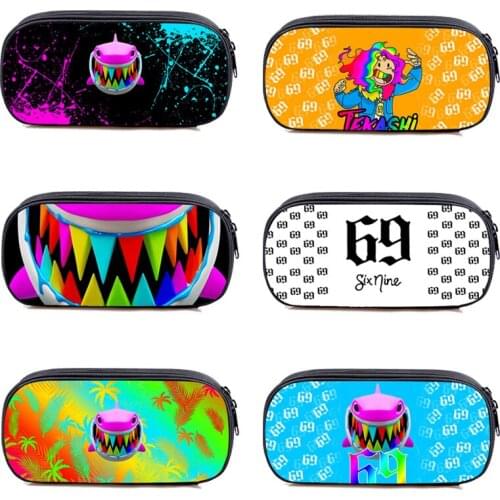 3D Anime Tekashi69 Cosmetic Cases Album Gooba 6ix9ine Pencil Case Kids Cartoon Game Pen Bag Teens 6IN9INE Stationery Storage Box