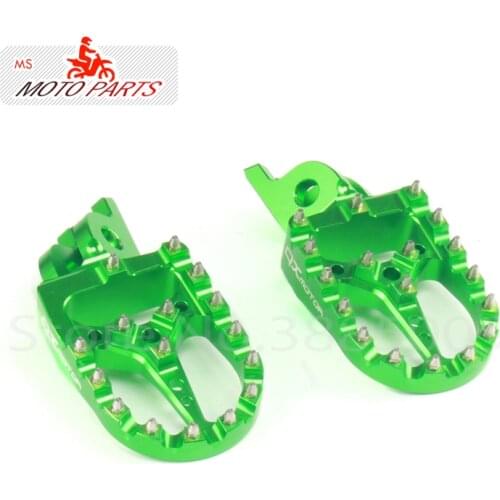 CNC Billet MX Foot Pegs Rests Pedals Footpegs QXmotor For KLX450R 2008-2013 KX450F 2007-2016 KX250F 2006-2016
