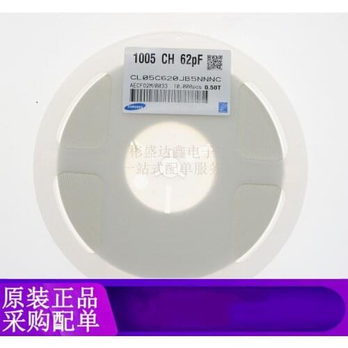 CL05C620JB5NNNC CAP CER 0402 62P 620J ±5% 50V C0G Ceramic Capacitor 10000pcs Ceramic Capacitor