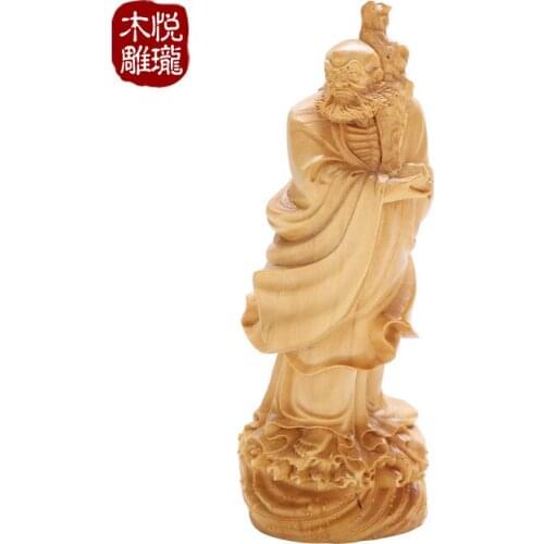 Wood carving Dharma, wood crafts gift Home desktop decoration office ornaments (A1121)