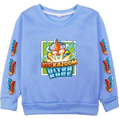 Child Super Zings O-Neck Casual Sweatshirts Kids Cute Cartoon Printed Streetwear Superzings Sportswear Baby Boys Girls Pullover
