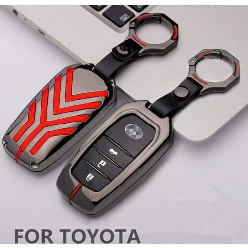 For Toyota High lander Land Cruiser Riez RAV4 Camry Crolla Crown Prado Key Holder Prot New Styling Zinc Alloy Car Key Cover Case