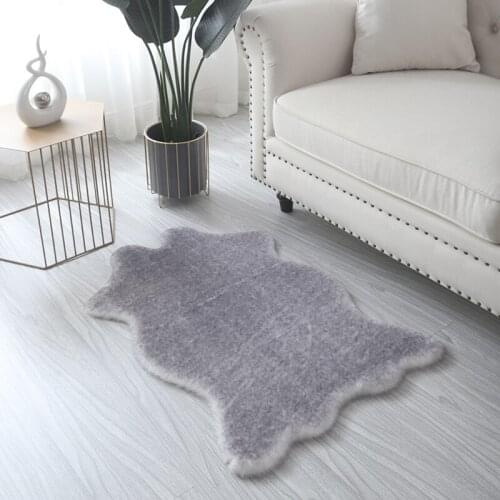European Living Room Home Plush Sofa Rabbit Fur Carpet Modern Minimalist Bedroom Bedside Carpet Home Play Mat