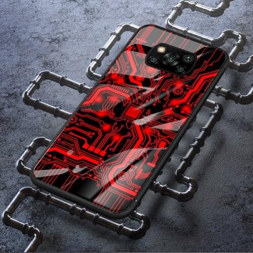 FinderCase for Xiaomi Poco X3 tempered glass case red internet clip design for xiaomi POCO x3 m3 X2 10T lite redmi note 9 pro