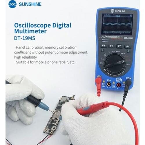 DT-19MS Handheld Oscilloscope multimeter Mobile phone repair multifunction High precision small 2in1 oscilloscope multimeter