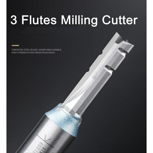 12.7mm shank-1pcs,cnc solid carbide woodworking engraving router bit,3 flutes straight wood milling cutter,TCT cutting end mill