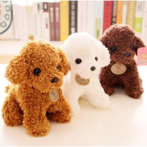 18/25CM Animals Simulation Teddy Dog Lady Stuffed Toys Dolls Teddy Plush room auto Pendant Xmas Birthday Gift for Baby Kids Girl