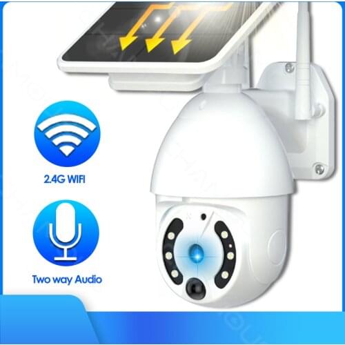 1080P Solar Security Camera WiFi Camera with Solar Panel Rechargeable Battery PIR Motion Alarm Surveillance Camera CCTV camera