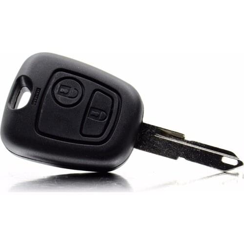 Key Shell 2018 Replacement Remote Key Case Shell Entry Fob 2 Buttons for Peugeot 206 with Key Blade Groove