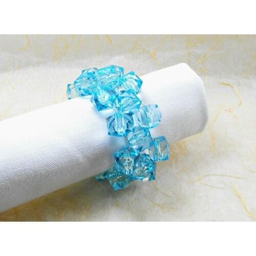 Colorful crystal napkin rings,acrylic beads napkin holder