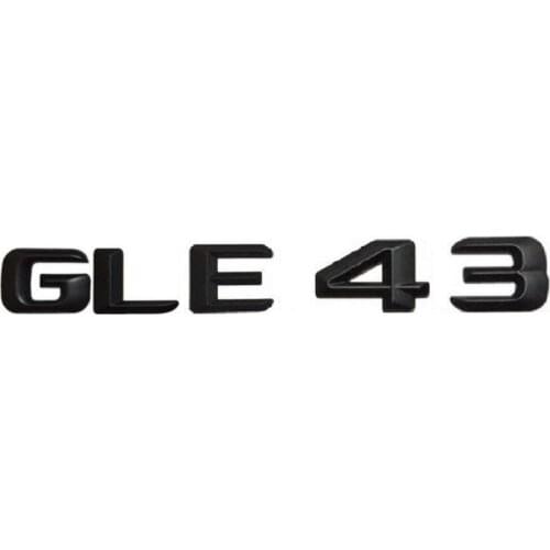 Matte Black ABS GLE 43 Plastic Car Trunk Rear Letters Badge Emblem Emblems Decal Sticker for Mercedes Benz GLE Class GLE43 AMG