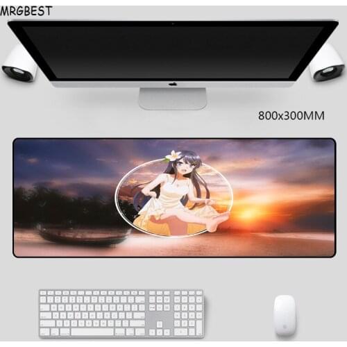 MRGBEST Anime Cute Girl Mayi Mouse Pad Big 800x300mm Non-slip Rubber Pads Desk Mouse Mats Computer PC Laptop Mouse Pad for Fans