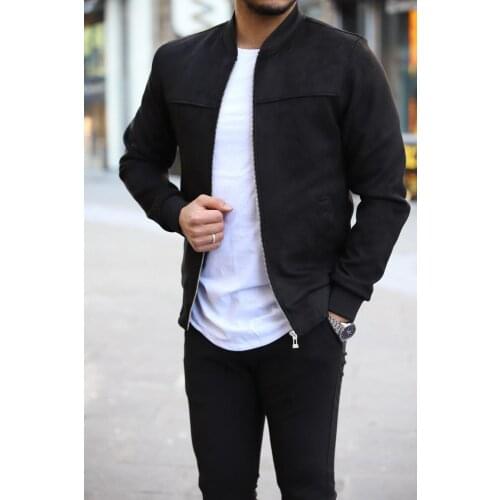 Men Black Suede Jacket